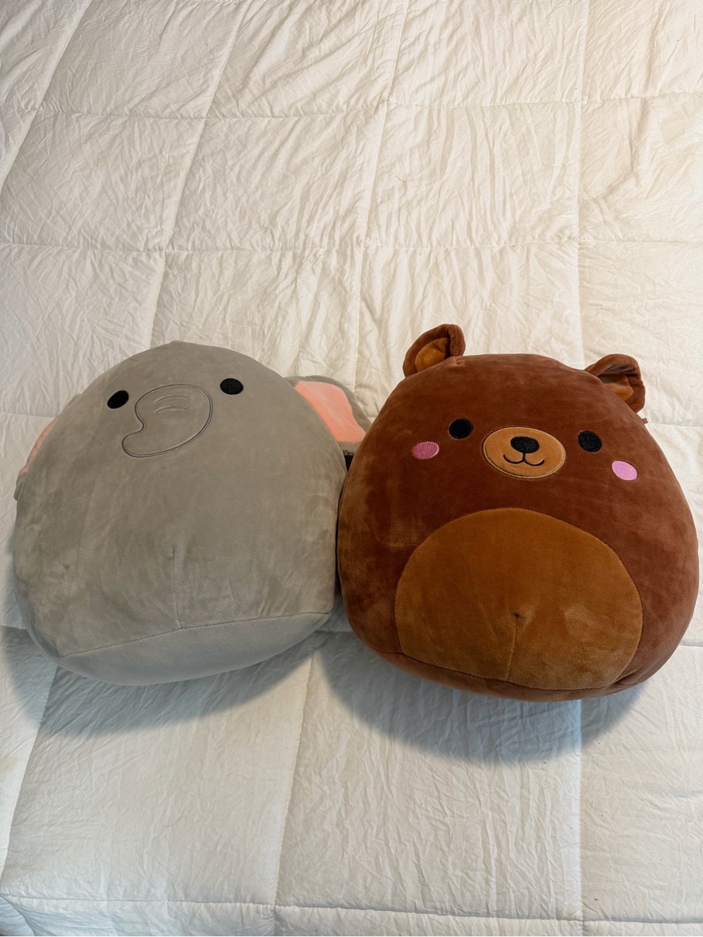 Squishmallows Elephant & Brown Bear